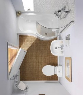 Дизайн маленькой ванной сверху