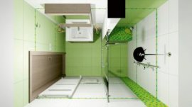 Дизайн ванной комнаты с душевой кабиной. Описание. Заказ на дизайн. Контакты — ЗелРемСтрой.