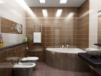 Фото дизайна современной ванной комнаты
