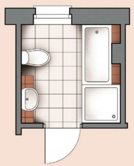 планировка ванной комнаты