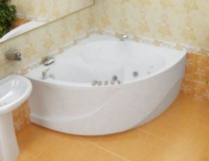 Пример установленный угловой ванны из акрила установка угловой ванны акриловой