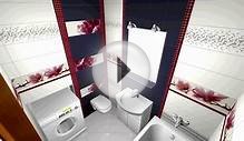 Керамическая плитка 3D визуализация интерьера ванной комнаты