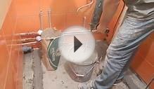 Укладка плитки напол в ванной комнате ч.2